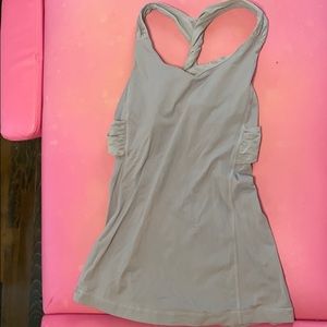 Lululemon Light Gray Raceback Tank Size 4
